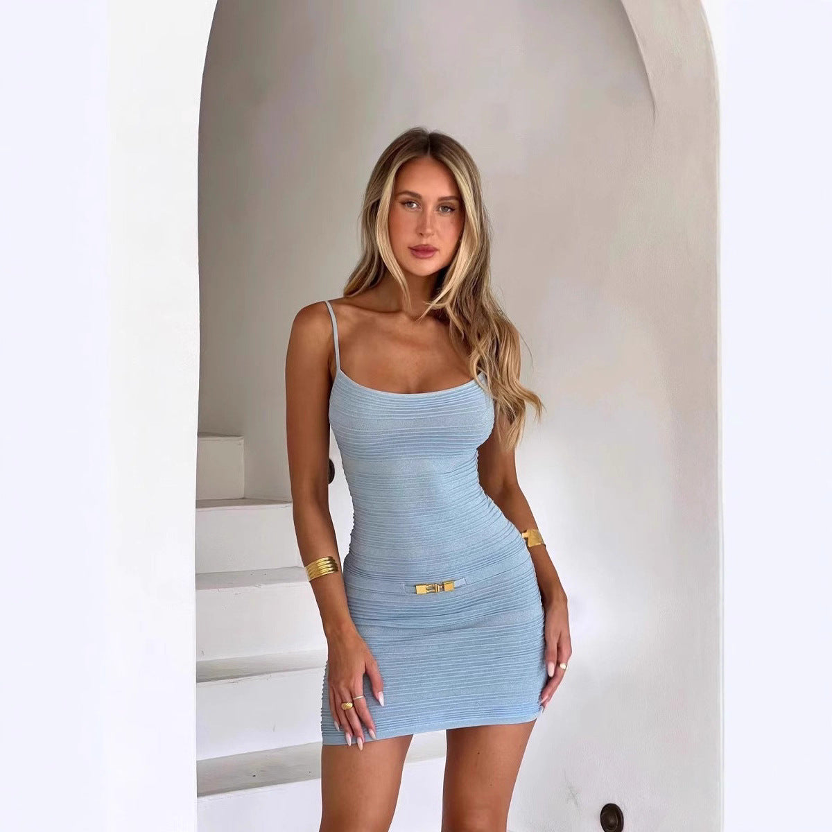 Women's Fashion Sleeveless Dress Slim Fit Bodycon